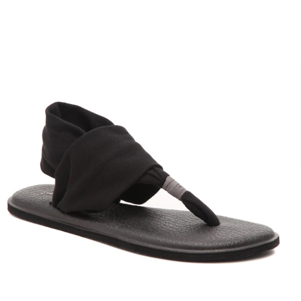 Black Sanuk Yoga Sling Sandals